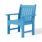WestinTrends Outdoor Patio HDPE Adirondack Dining Arm Chairs (Set of 4)