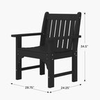 WestinTrends Outdoor Patio HDPE Adirondack Dining Arm Chairs (Set of 4)