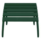 WestinTrends 3-Piece Adirondack Chair with Cup Holder and Folding Ottoman and Table Set