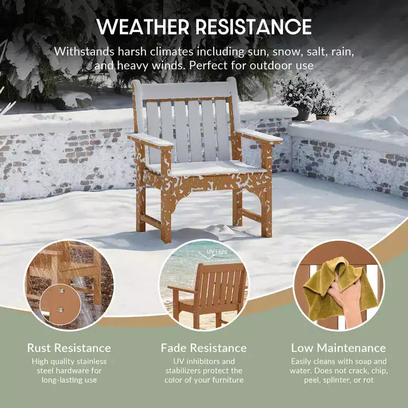 WestinTrends Sedie da pranzo Adirondack per esterni in HDPE (set da 2)