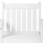 WestinTrends Malibu Outdoor Patio HDPE Adirondack Dining Arm Chairs (Set of 2), White
