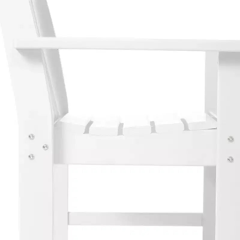 WestinTrends Malibu Outdoor Patio HDPE Adirondack Dining Arm Chairs (Set of 2), White