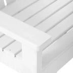 WestinTrends Malibu Outdoor Patio HDPE Adirondack Dining Arm Chairs (Set of 2), White