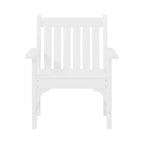 WestinTrends Malibu Outdoor Patio HDPE Adirondack Dining Arm Chairs (Set of 2), White
