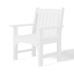 WestinTrends Malibu Outdoor Patio HDPE Adirondack Dining Arm Chairs (Set of 2), White