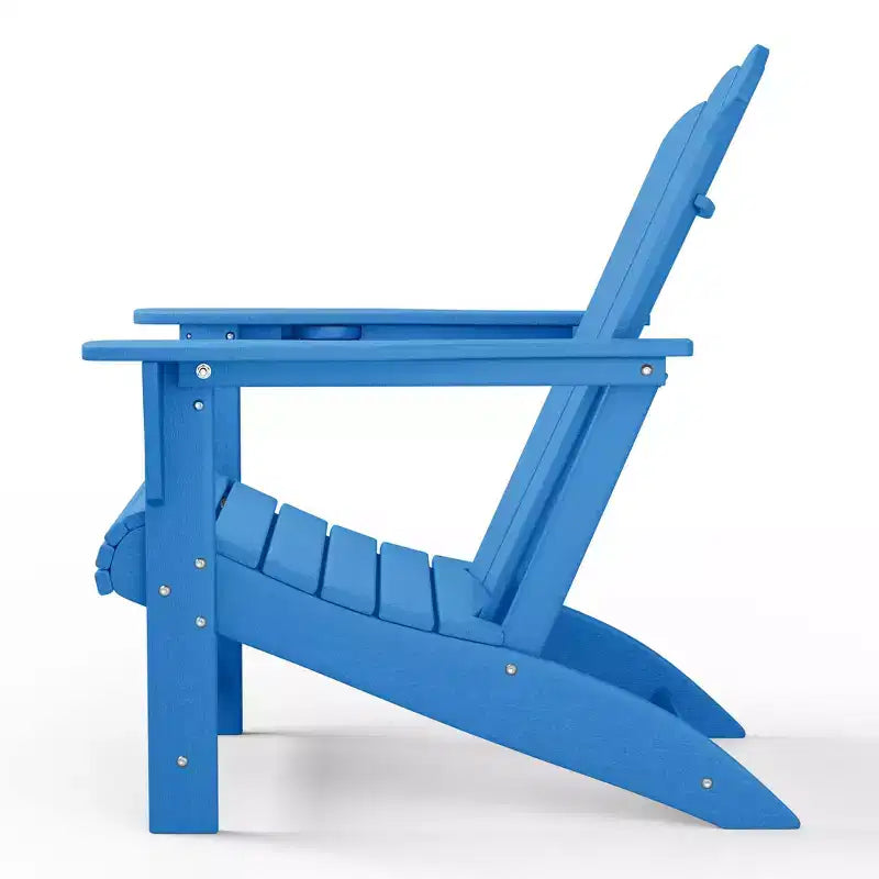 WestinTrends Highland Outdoor Patio HDPE Adirondack Chair With Cup Holder