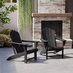 WestinTrends Highland - Sedie Adirondack da Esterno in HDPE con Portabicchieri (Set da 2)
