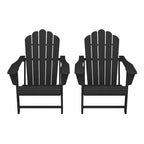 WestinTrends Highland Outdoor Patio HDPE Adirondack Chairs With Cup Holders (Set of 2)