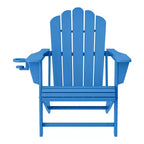 WestinTrends Sedie Adirondack da Esterno in HDPE Highland con Portabicchieri (Set da 8)