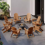 WestinTrends Sedie Adirondack da Esterno in HDPE Highland con Portabicchieri (Set da 8)