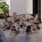 WestinTrends Sedie Adirondack da Esterno in HDPE Highland con Portabicchieri (Set da 8)