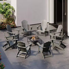 WestinTrends Sedie Adirondack da Esterno in HDPE Highland con Portabicchieri (Set da 8)