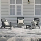 WestinTrends Avalon Outdoor Patio 3-Piece HDPE Deep Seating Sectional Sofa