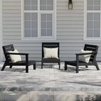 WestinTrends Avalon Outdoor Patio 3-Piece HDPE Deep Seating Sectional Sofa