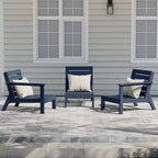 WestinTrends Avalon Outdoor Patio 3-Piece HDPE Deep Seating Sectional Sofa