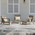 WestinTrends Avalon Outdoor Patio 3-Piece HDPE Deep Seating Sectional Sofa