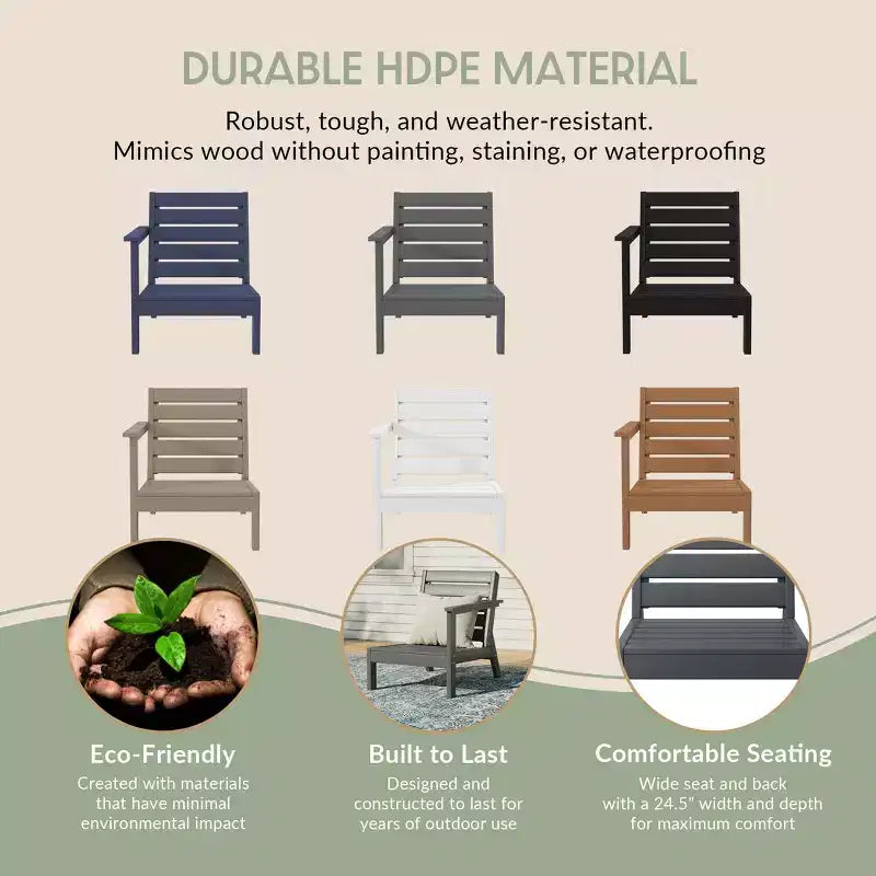 WestinTrends Avalon Divano sezionale a due posti per esterni in HDPE
