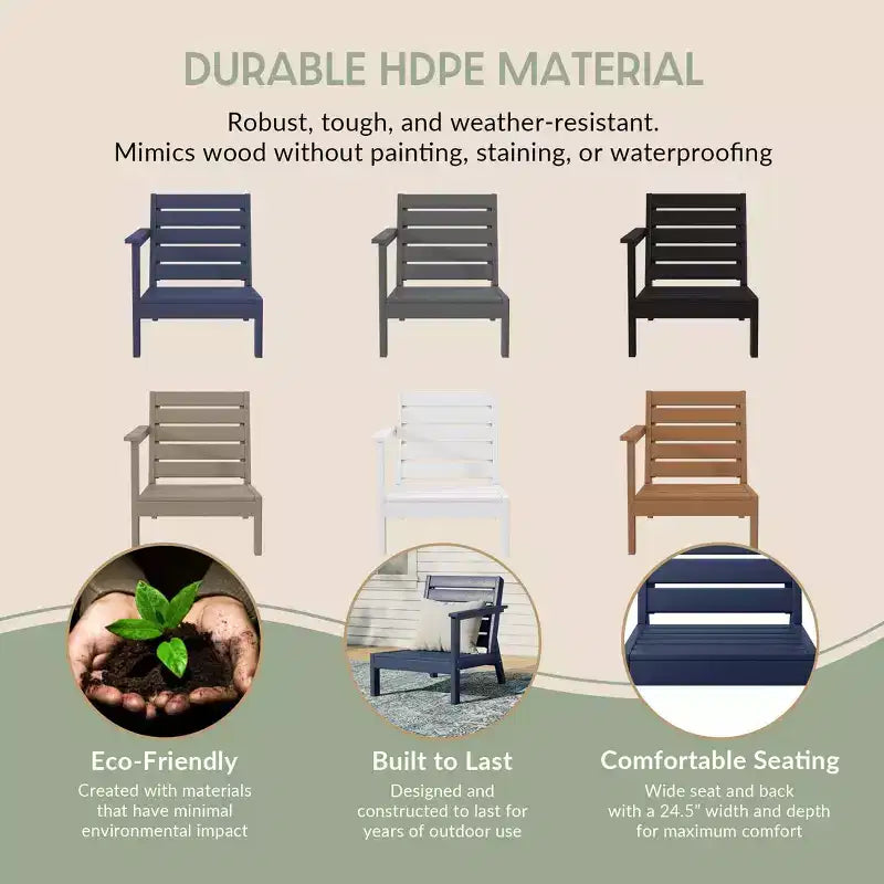 WestinTrends Avalon Divano sezionale a due posti per esterni in HDPE