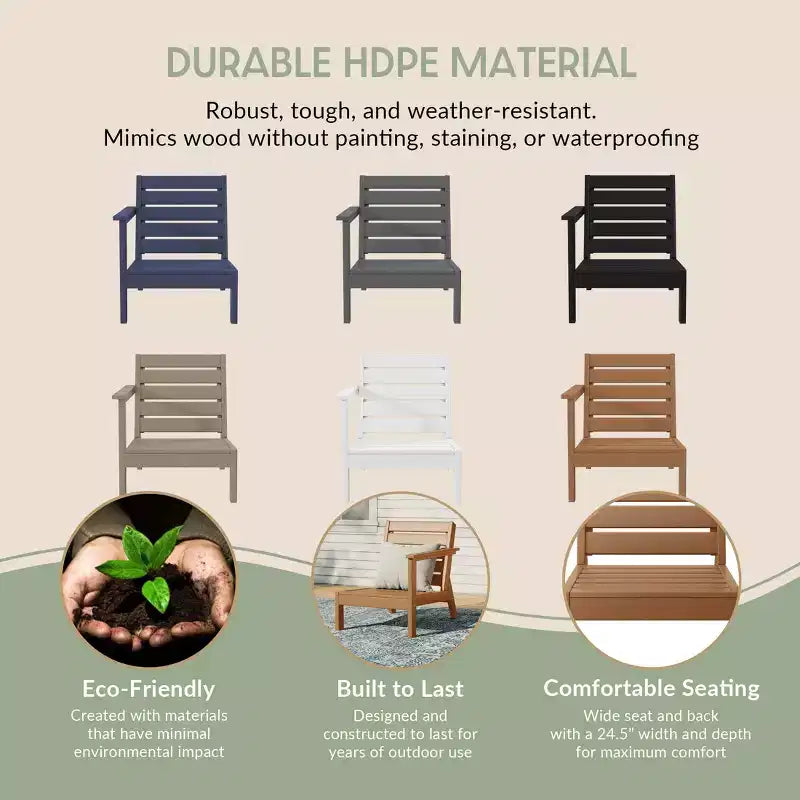 WestinTrends Avalon Divano sezionale a due posti per esterni in HDPE