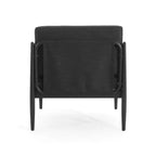 GDFStudio Elowen Outdoor Aluminum Club Chairs with Pencil Legs (Set of 2), Black