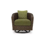 Signature Design by Ashley Horizon Hall Poltrona girevole da esterno per tutte le stagioni con cuscino, Verde