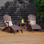 WestinTrends Highland 5-Piece Adirondack Chair with Folding Ottoman and Table Set