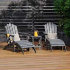 WestinTrends Highland 5-Piece Adirondack Chair with Folding Ottoman and Table Set