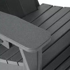WestinTrends Highland 3-Piece Outdoor Patio HDPE Adirondack Chair With Cup Holder and Table Set
