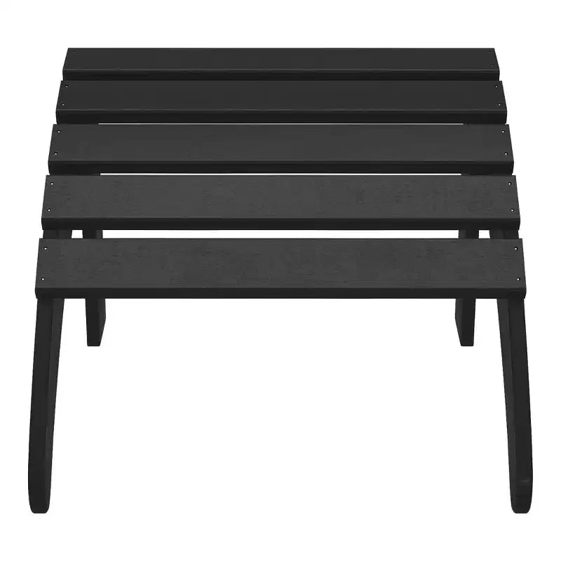 WestinTrends Highland Set di 4 sedie Adirondack da esterno in HDPE con poggiapiedi e portabicchieri