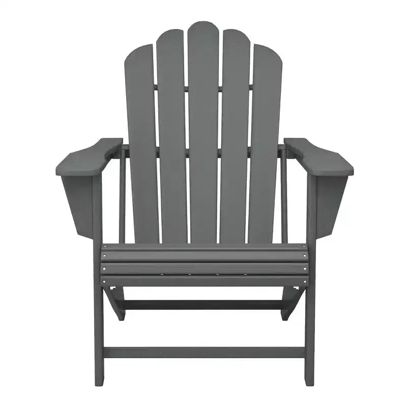 WestinTrends Highland Set di 4 sedie Adirondack da esterno in HDPE con poggiapiedi e portabicchieri