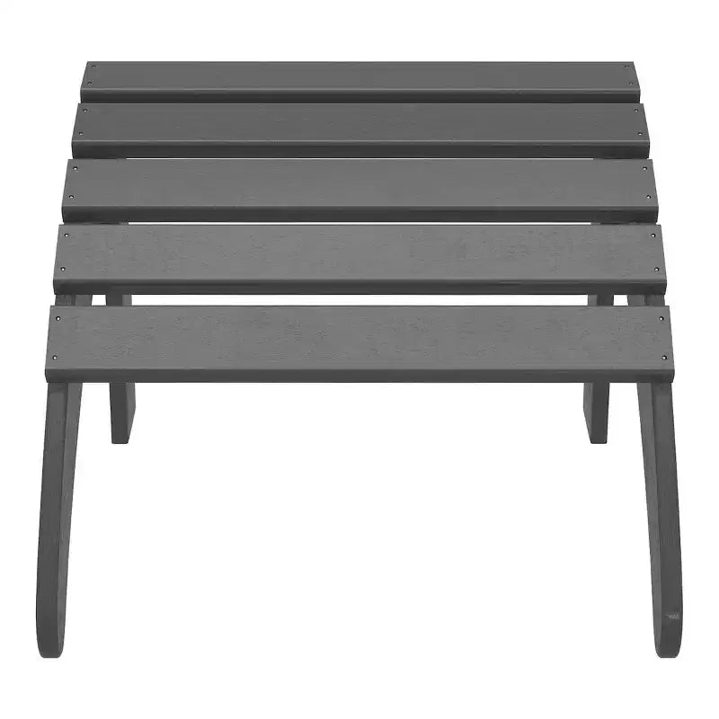 WestinTrends Highland Set di 4 sedie Adirondack da esterno in HDPE con poggiapiedi e portabicchieri