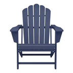 WestinTrends Highland Set di 4 sedie Adirondack da esterno in HDPE con poggiapiedi e portabicchieri