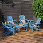 Set da conversazione Adirondack WestinTrends Highland a 7 pezzi in HDPE per esterni