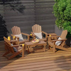 Set da conversazione Adirondack WestinTrends Highland a 7 pezzi in HDPE per esterni