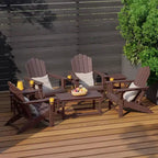 Set da conversazione Adirondack WestinTrends Highland a 7 pezzi in HDPE per esterni