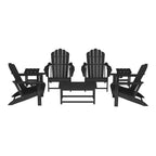 WestinTrends Highland 7-Piece HDPE Outdoor Patio Furniture Adirondack Conversation Set