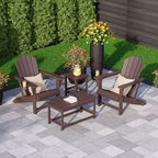 WestinTrends Highland 4-Piece Adirondack Chairs with Cup Holders and Table Set