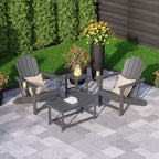 WestinTrends Highland 4-Piece Adirondack Chairs with Cup Holders and Table Set
