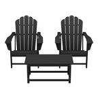 WestinTrends Highland 3-Piece Adirondack Chairs with Cup Holders and Coffee Table Set
