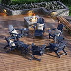 WestinTrends Highland Set da 12 Pezzi Tavolo da Conversazione per Esterni in HDPE e Sedie Adirondack