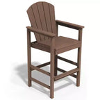 Hyleory Set da Bar 3 Pezzi in HDPE con Sgabelli Bar Adirondack - Mobili da Esterno Durevoli per un Intrattenimento di Stile
