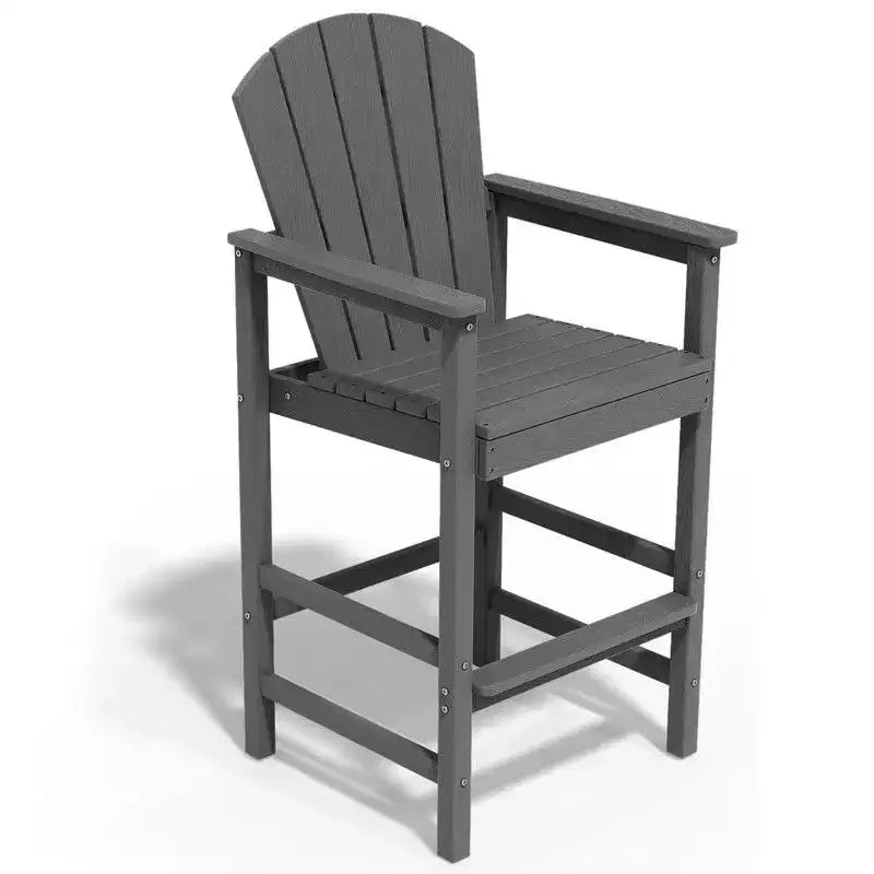 Hyleory Set da Bar 3 Pezzi in HDPE con Sgabelli Bar Adirondack - Mobili da Esterno Durevoli per un Intrattenimento di Stile