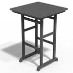 Hyleory Set da Bar 3 Pezzi in HDPE con Sgabelli Bar Adirondack - Mobili da Esterno Durevoli per un Intrattenimento di Stile