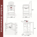 Hyleory Set da Bar 3 Pezzi in HDPE con Sgabelli Bar Adirondack - Mobili da Esterno Durevoli per un Intrattenimento di Stile