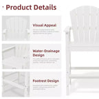 Hyleory Set da Bar 3 Pezzi in HDPE con Sgabelli Bar Adirondack - Mobili da Esterno Durevoli per un Intrattenimento di Stile
