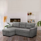 Divano Sezionale Reversibile Letto Home Imports Emporium - Divano Convertibile con Chaise Longue Contenitore, Design Salvaspazio per Soggiorni Moderni