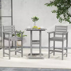 Costway Sedie da Bar Adirondack per Patio, Set da 2 con Braccioli Ampi e Poggiapiedi, Schienale Nero/Marrone/Grigio/Blu Navy