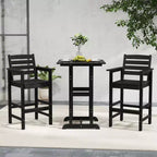 Costway Sedie da Bar Adirondack per Patio, Set da 2 con Braccioli Ampi e Poggiapiedi, Schienale Nero/Marrone/Grigio/Blu Navy