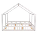 Whisen Morden Design Twin Size Wooden House Platform Beds with 2 Shared Beds