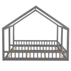 Whisen Morden Design Twin Size Wooden House Platform Beds with 2 Shared Beds